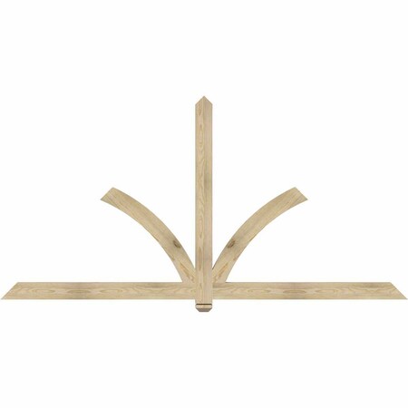 Ekena Millwork Redmond Rough Sawn Timber Gable Bracket, Douglas Fir, 96"W x 48"H x 2"D x 4"F, 12/12 Pitch GBW096X48X0204RED00RDF